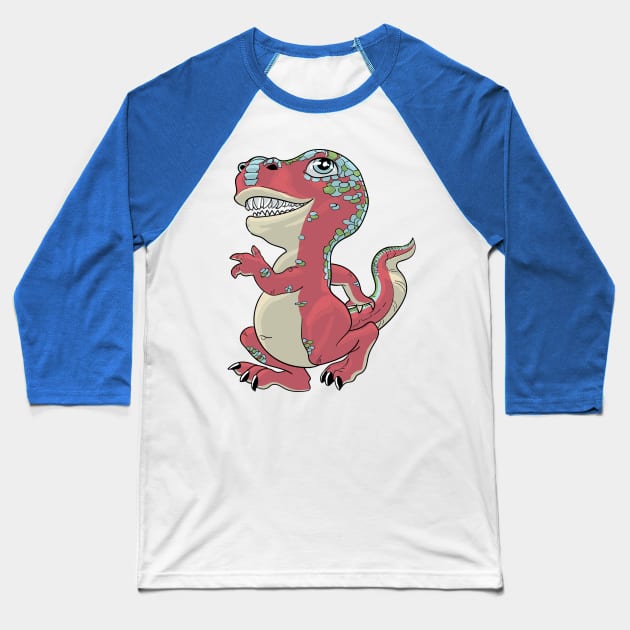 Lil T-Rex Baseball T-Shirt by AyotaIllustration